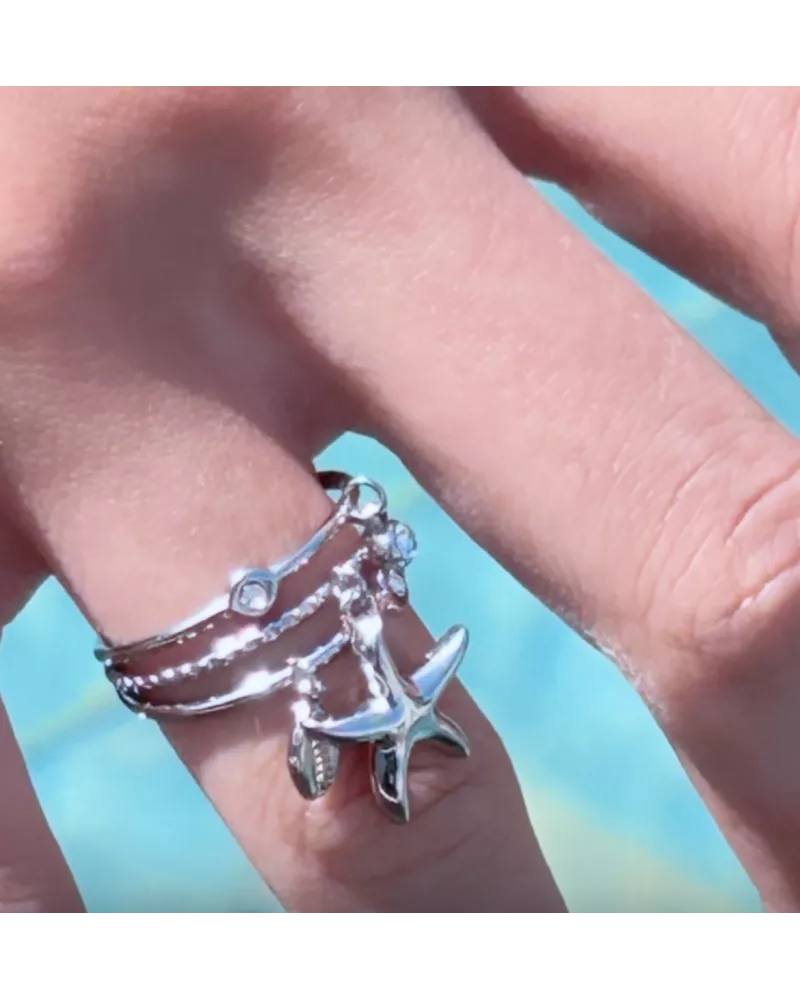 Bague acier doré Naïa