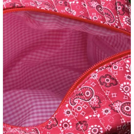 Trousse maquillage femme coton – Bandana rouge | Juliette My Poupi