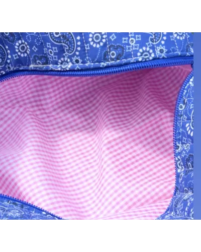 Trousse maquillage femme coton – Bandana bleu | Juliette My Poupi