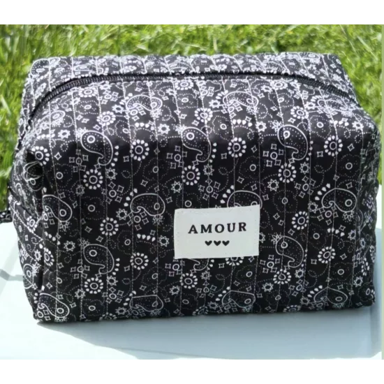 Trousse maquillage femme coton – Bandana noir | Juliette My Poupi