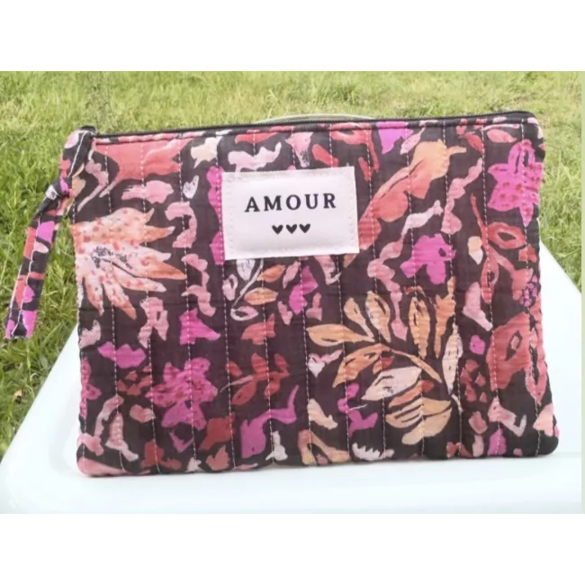 Pochette maquillage femme – Fleurs intenses nocturnes | Juliette My Poupi