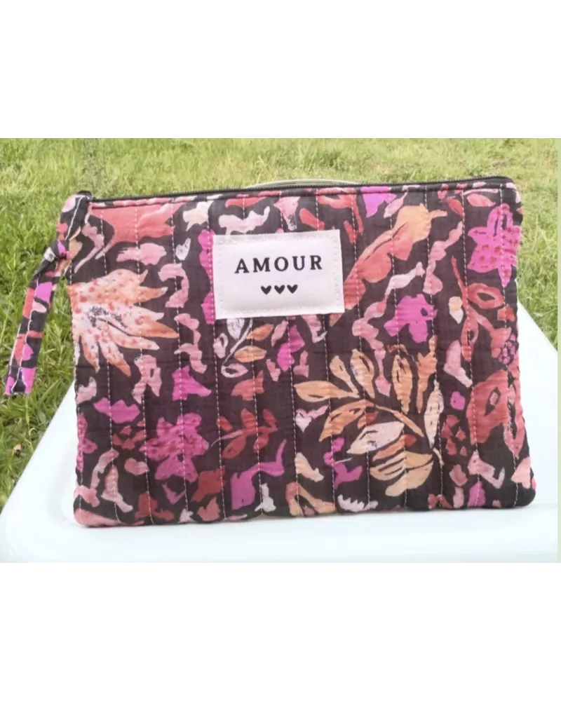Pochette maquillage femme – Fleurs intenses nocturnes | Juliette My Poupi