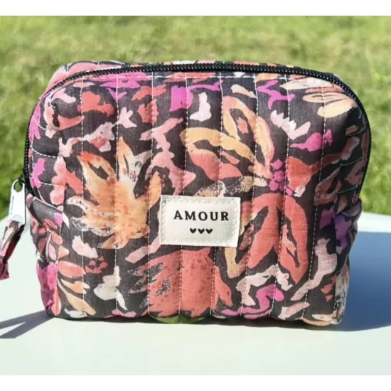 Mini trousse femme fleurie – Pochette maquillage romantique | My Poupi