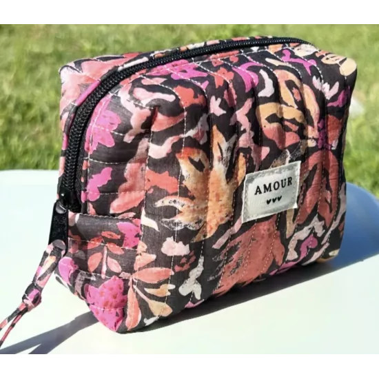 Mini trousse femme fleurie – Pochette maquillage romantique | My Poupi