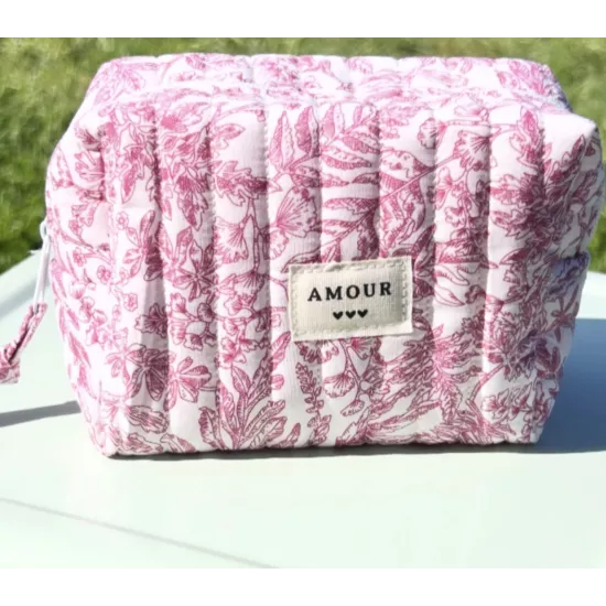 Mini trousse femme rose – Pochette maquillage élégante | My Poupi