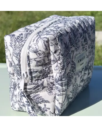 Mini trousse femme bleue – Pochette maquillage élégante | My Poupi
