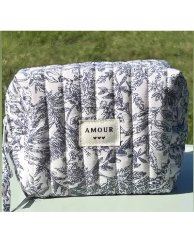 Mini trousse femme bleue – Pochette maquillage élégante | My Poupi