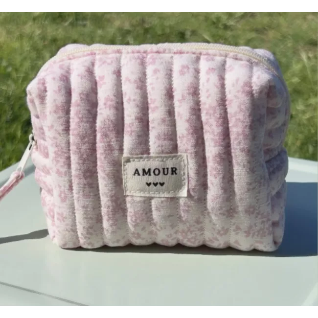 Mini trousse femme rose clair – Pochette maquillage élégante | My Poupi