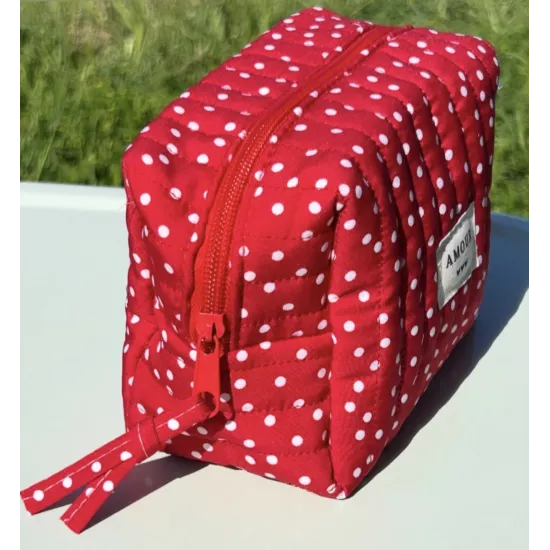 Mini trousse maquillage femme – Bandana rouge passion | Juliette Pocket My Poupi