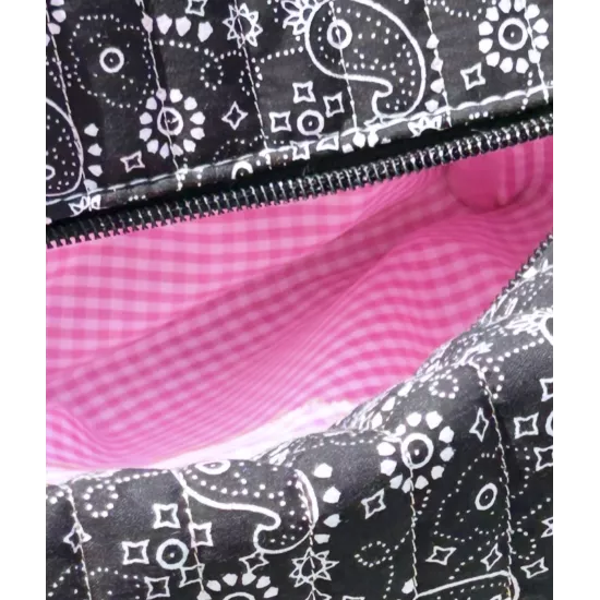 Mini trousse maquillage femme – Bandana noir élégant | Juliette Pocket My Poupi
