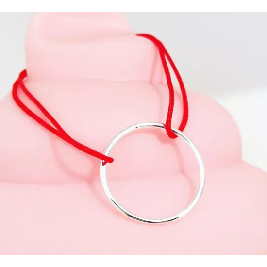 bracelet cercle évidé en argent.