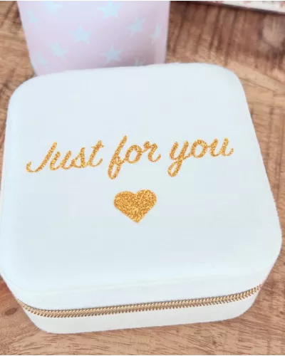 Boîte à bijoux de voyage Just for you | La Poupinette Pocket