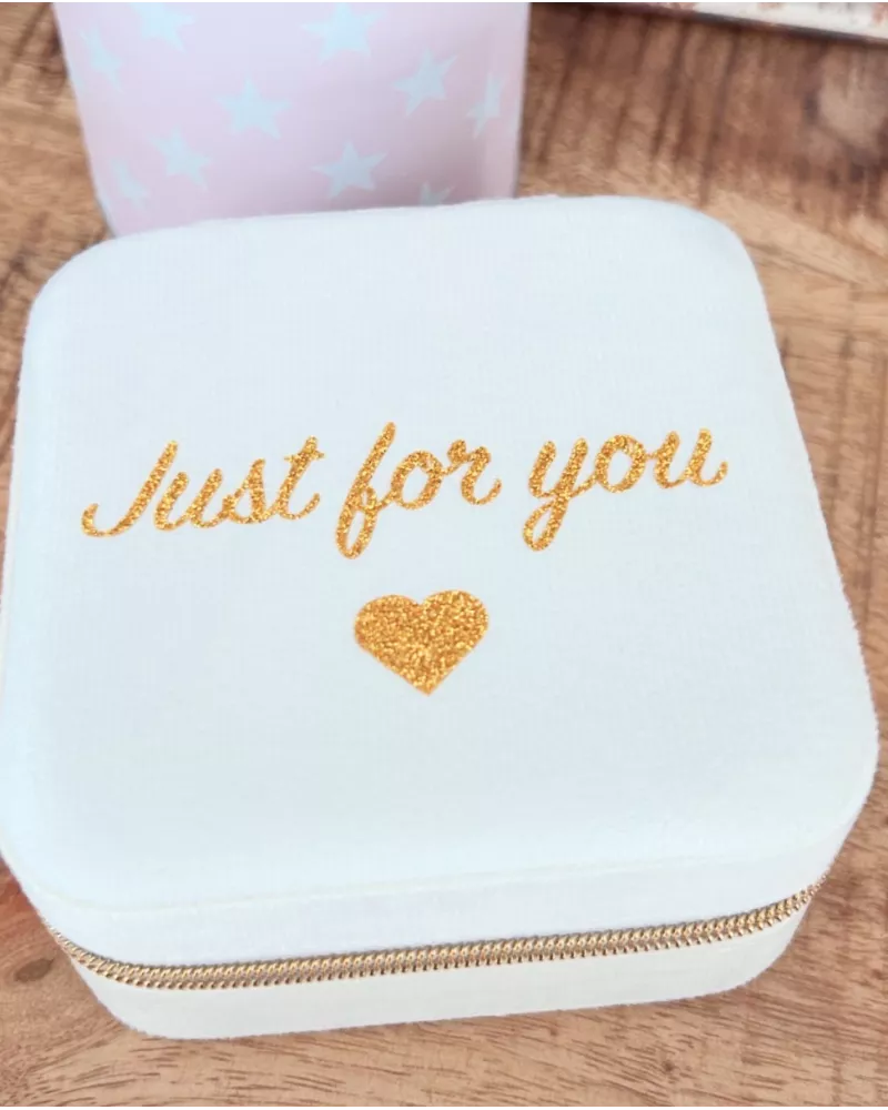 Boîte à bijoux de voyage Just for you | La Poupinette Pocket