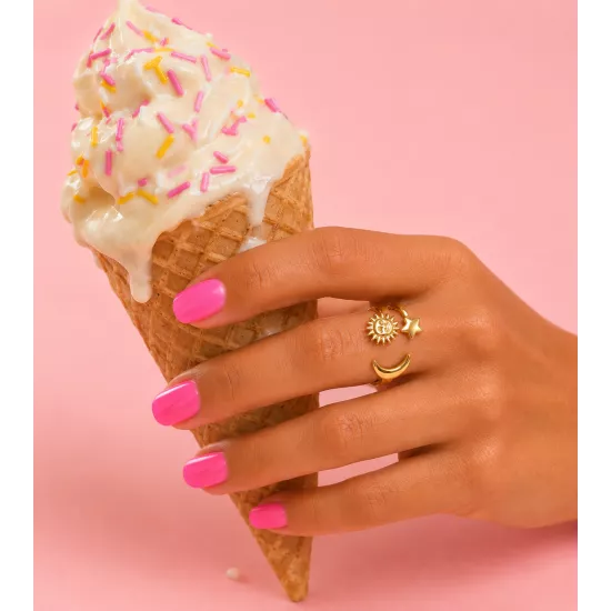 Bague acier doré Ilona - My Poupi