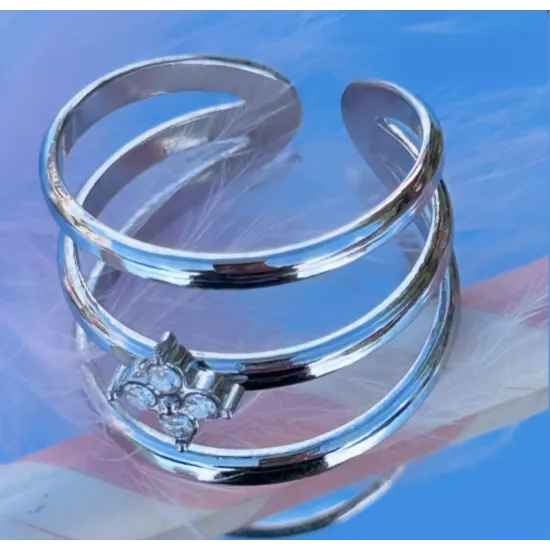 Bague Oriane en acier inoxydable doré ou argenté | My Poupi