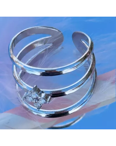 Bague Oriane en acier inoxydable doré ou argenté | My Poupi