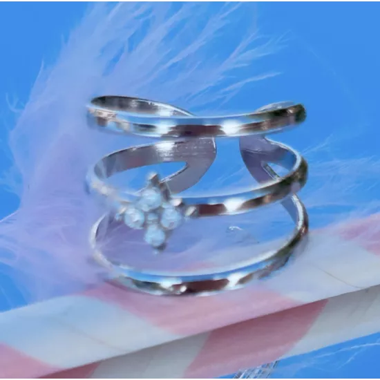 Bague Oriane en acier inoxydable doré ou argenté | My Poupi