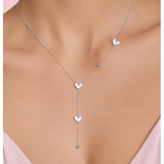 Collier Y Anya en acier inoxydable doré ou argenté | My Poupi