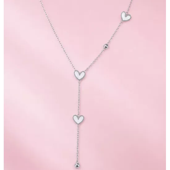 Collier Y Anya en acier inoxydable doré ou argenté | My Poupi