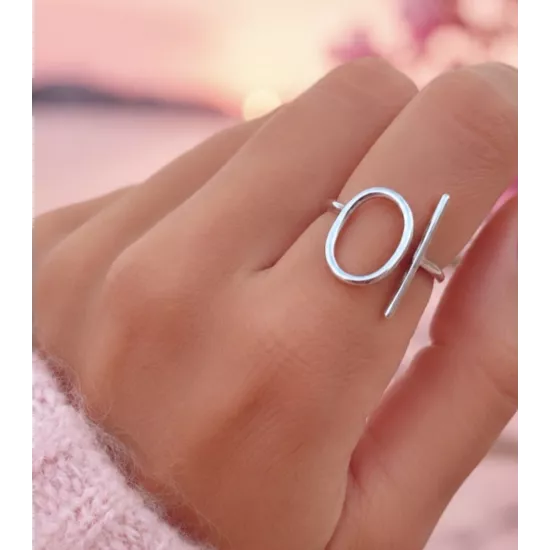 Bague Mélissande en acier inoxydable doré ou argenté ajustable | My Poupi