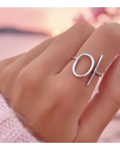 Bague Mélissande en acier inoxydable doré ou argenté ajustable | My Poupi