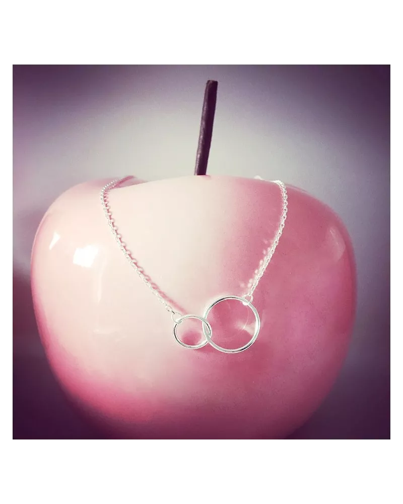 collier double cercle évidé