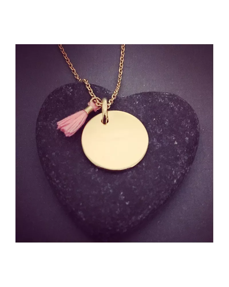 collier à graver plaqué or