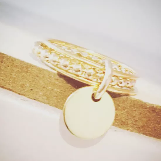 Bague 3 anneaux et sa médaille.