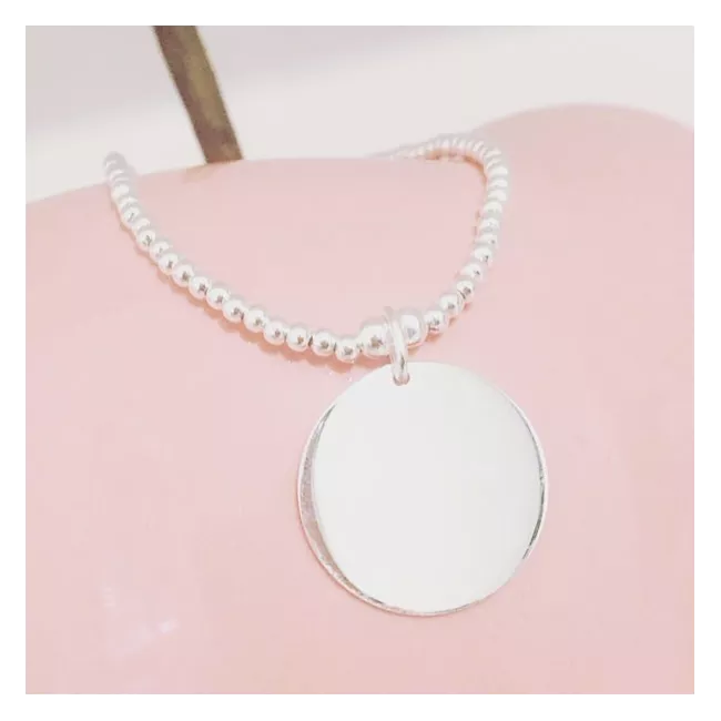Bracelet élastique en argent 925.