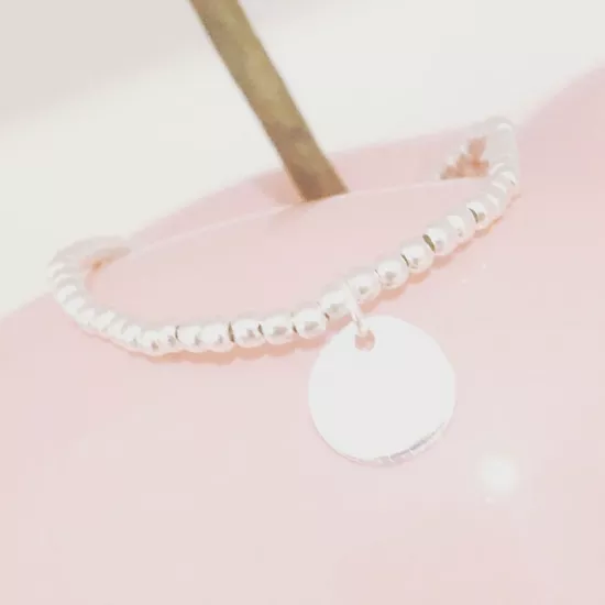 Bracelet élastique en argent 925.